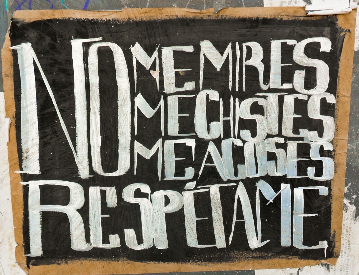 Fig. 1. Pieza de paste up. Avenida Juárez.
Ciudad Juárez. Año 2019